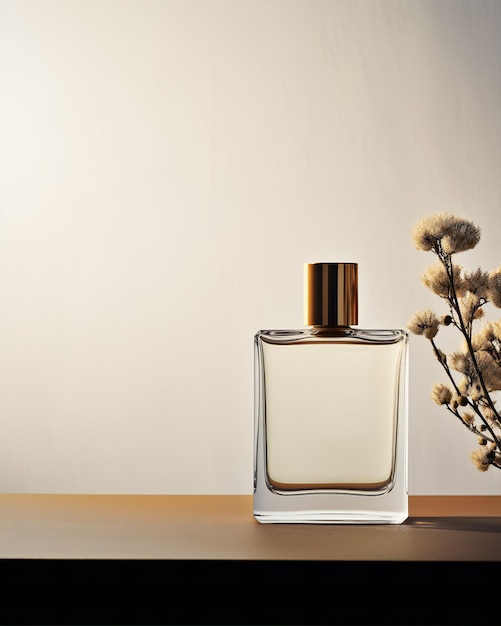 High fidelity mockup of a perfume bottle