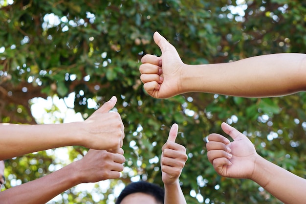 High five team work as a team together air hands bless the power tag team