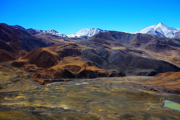 high mountain pass in Tibet mountain landscape