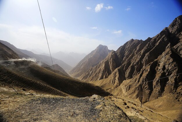 high mountain pass in Tibet mountain landscape