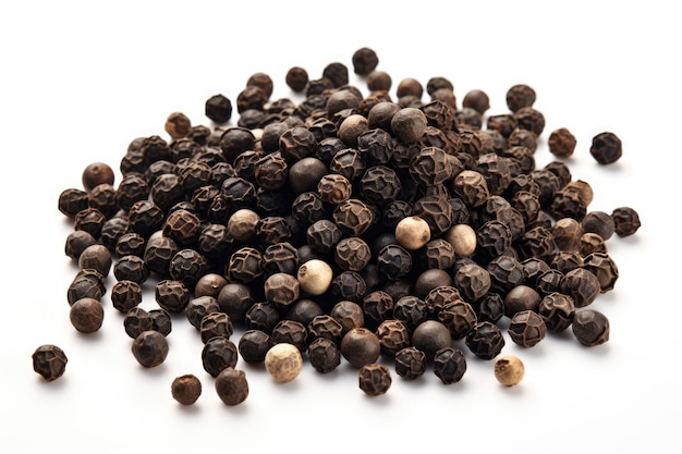 High quality clipping path on white background with black pepper