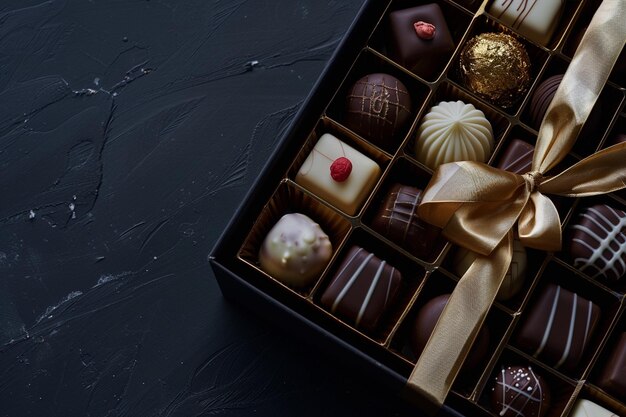 Photo high quality elegant chocolate box