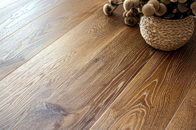 High quality flooring materials like hardwood or marble