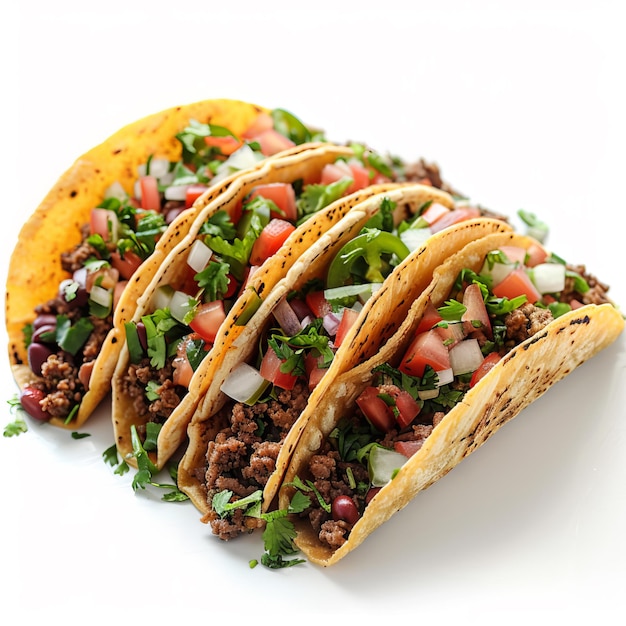 Photo high quality image tacos on white background