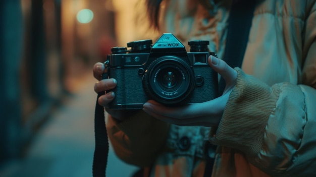 High quality photo of photographer taking picture of nature photography concept imagePhotographer