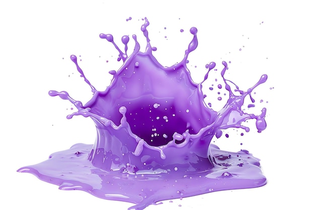 Photo high quality purple drop splash without background in shop