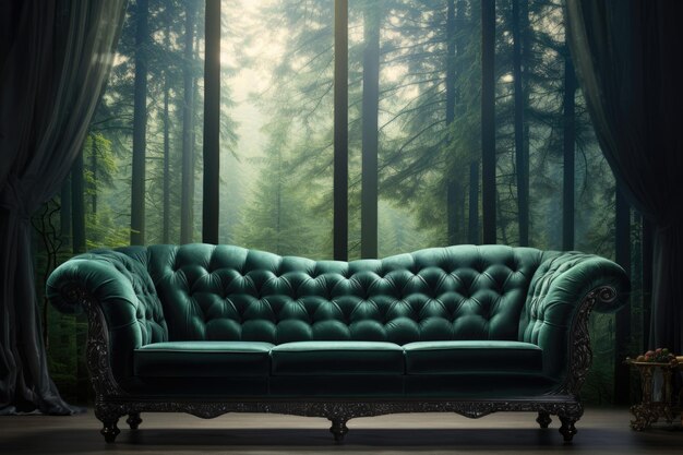 High quality royal glazing style sofa forest