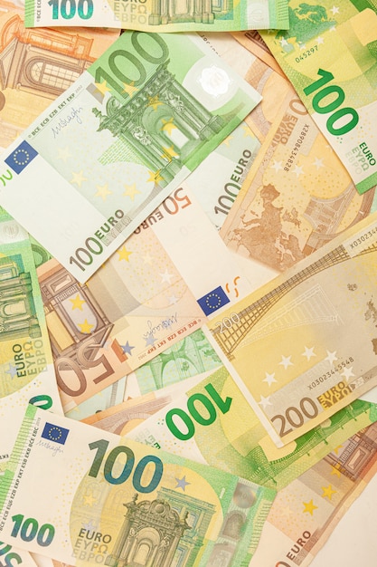 High-quality texture of euro banknotes