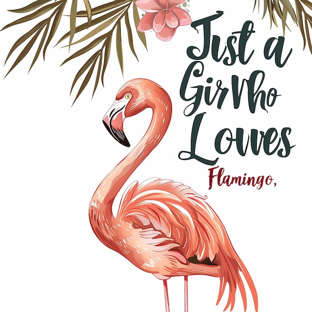 Photo high quality vector illustration of a charming flamingo