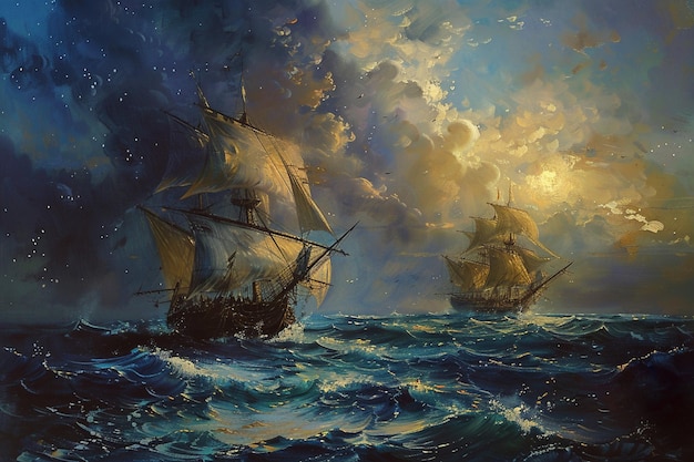 high realistic4knaval battle oil painting by Ivan Aivazovsky