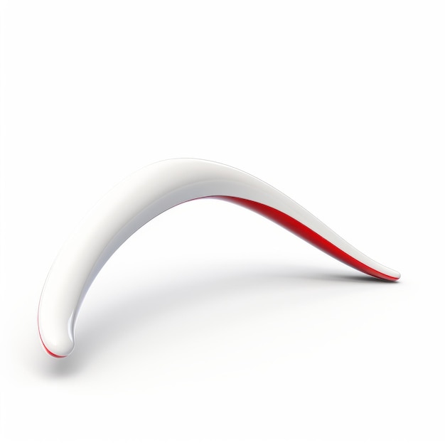 Photo high resolution 3d boomerang logo on white isolated background