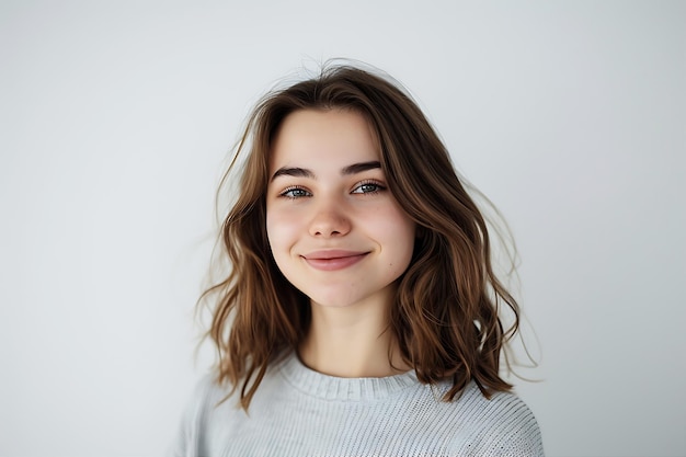 High Resolution Portrait of a Smiling Young Woman