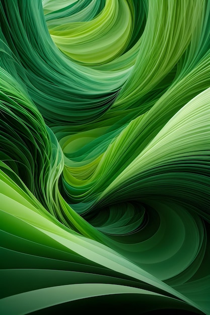 High resolution wallpaper of green abstract art