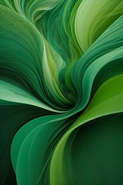 High resolution wallpaper of green line abstract art