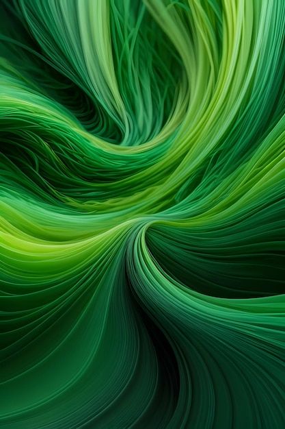 High resolution wallpaper of green line abstract art