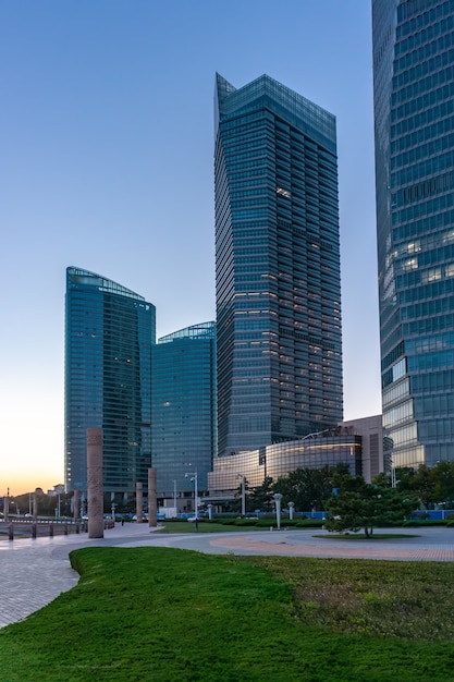 High rise building landscape of Qingdao City Street