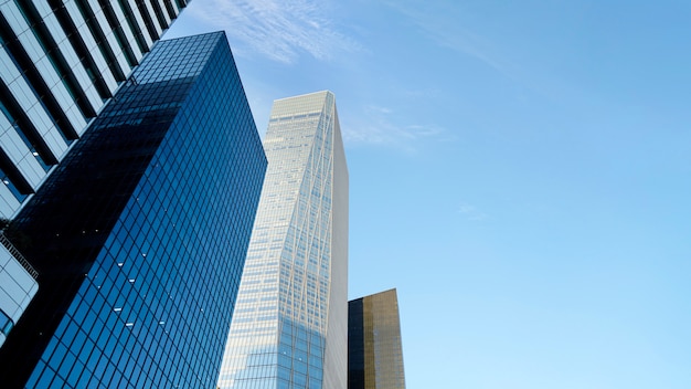 High-rise buildings in the city center,                               