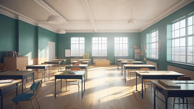 High School Classroom Interior