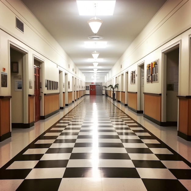 High School Hallway