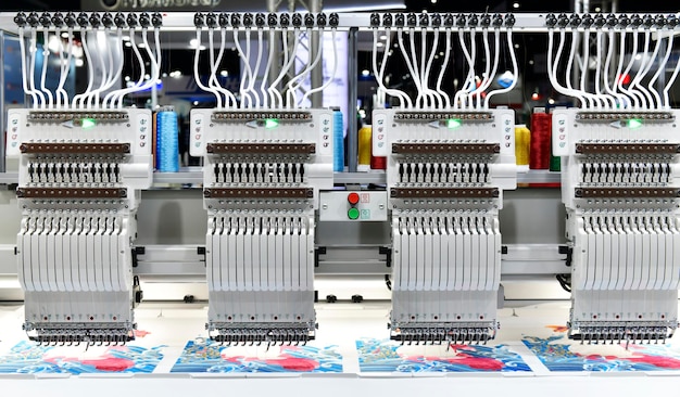 High speed flat multi-heads type embroidery machine manufacturing