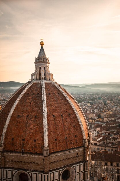 Photo high view from santa maria del fiore cathedral in firenze, tuscany, italy.