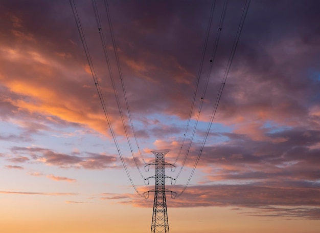 High voltage towers pylon