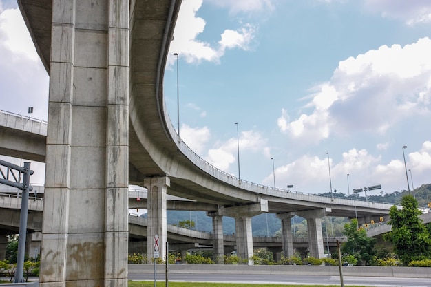 High way bridge of the road