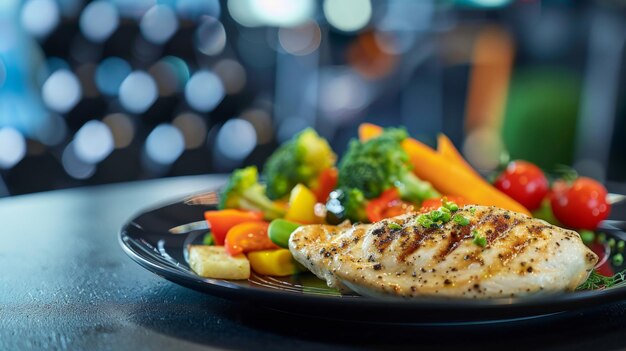 HighDefinition Fitness Meal with Grilled Chicken and Vegetables