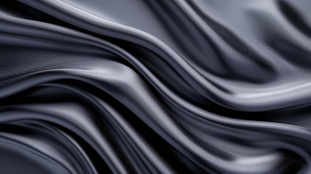 Highdetail abstract art in dark tones silklike texture black background smooth lines