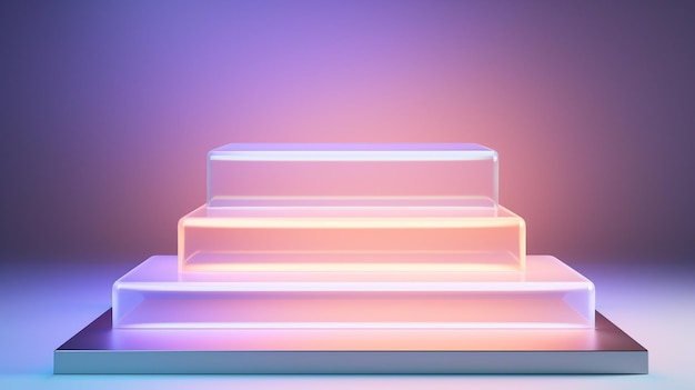 Highend 3D podium in multiple pastel colors 8K rendering