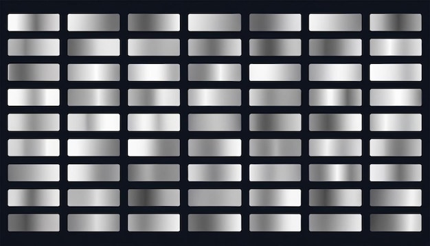 Photo highgloss silver bars in a repeating grid sleek and polished metallic texture