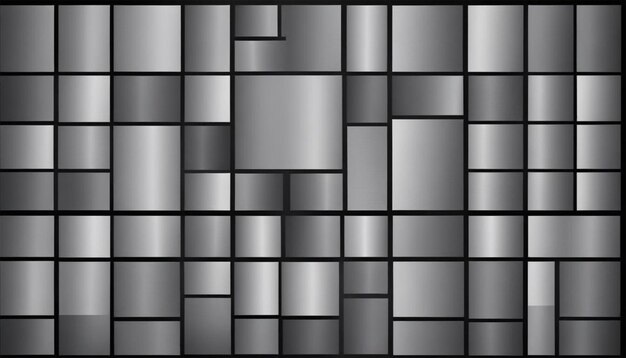 HighGloss Silver Bars in a Repeating Grid Sleek and Polished Metallic Texture