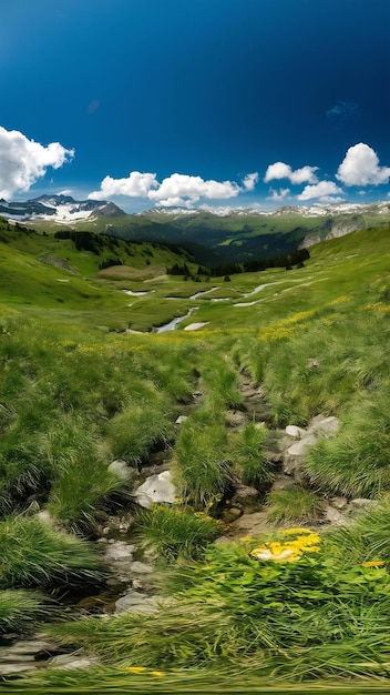 Highland meadow in pyrenees