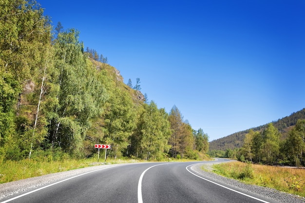 Highland road freeway in the mountains