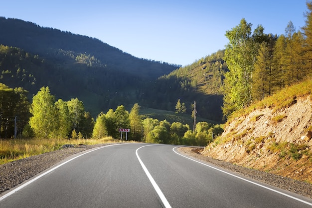 Highland road freeway in the mountains