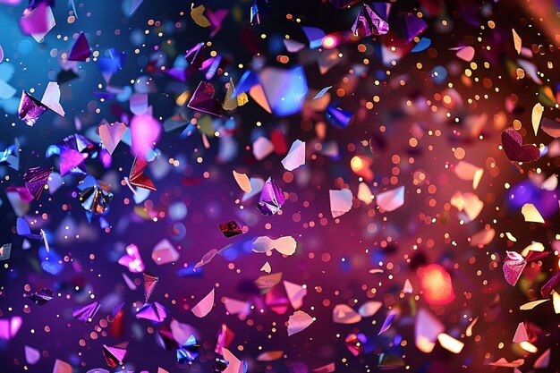 Highlight the magic and wonder of a confetti explo generative ai