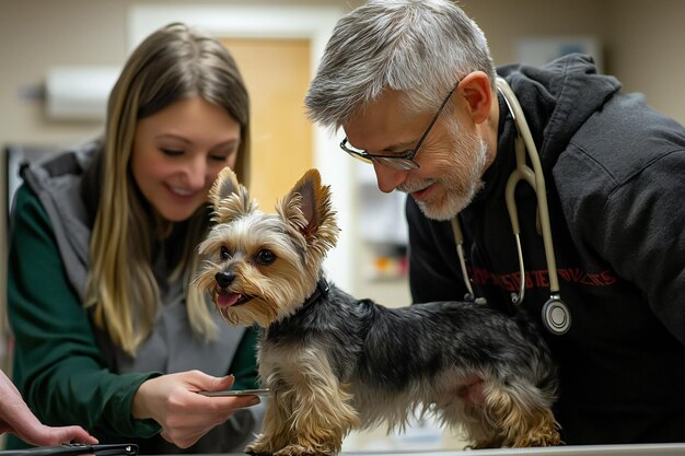 Photo highlighting veterinary care and the bond between pets and animal healthcare professionals