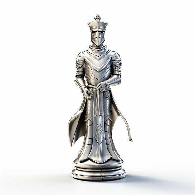 Highly Detailed 3d Knight Chess Figure On Isolated Background