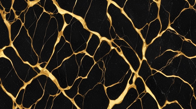 Highly Detailed Black Golden Fancy Marble Seamless Texture Background Ultra High Resolution 8K