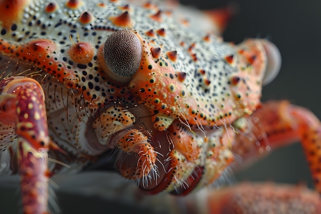 Photo highly detailed macro shot of red irritated skin texture with intense itching sensation