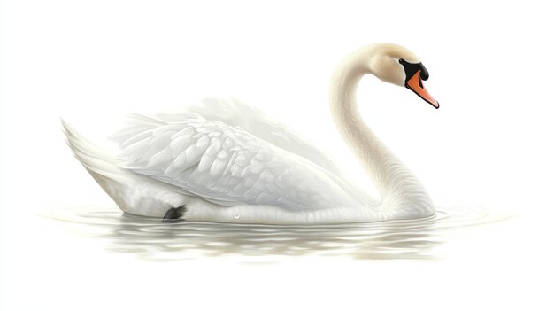 Photo highly detailed and realistic image of a graceful swan