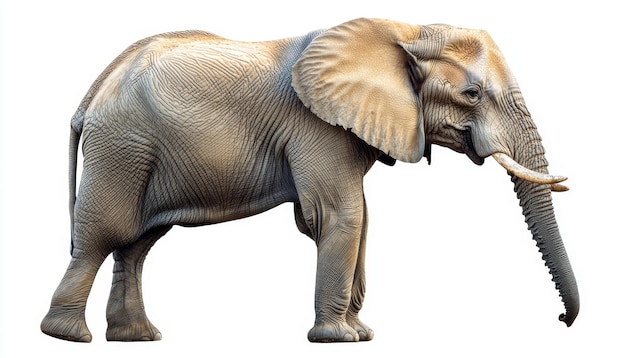 Photo highly detailed and realistic image of a majestic elephant