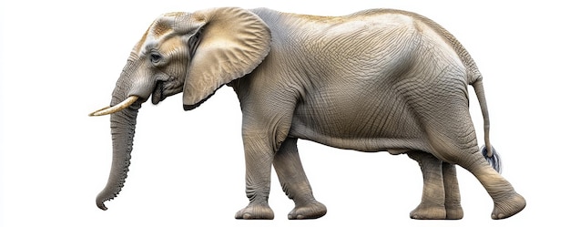 Photo highly detailed and realistic image of a majestic elephant