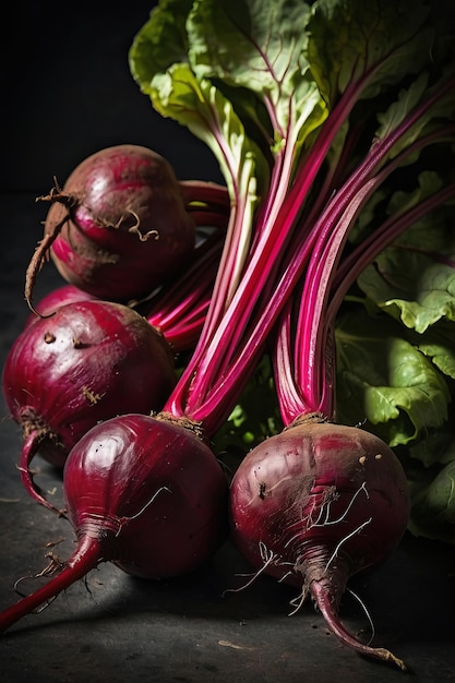 A highly details of beetroot hight contrast in the afternoon