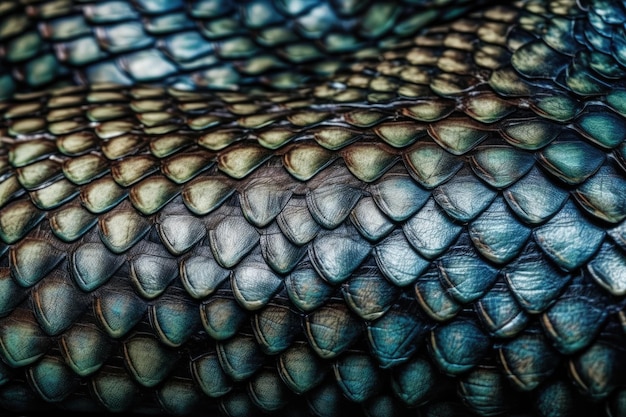 Highlydetailed close up of a shed snake skin Generative AI