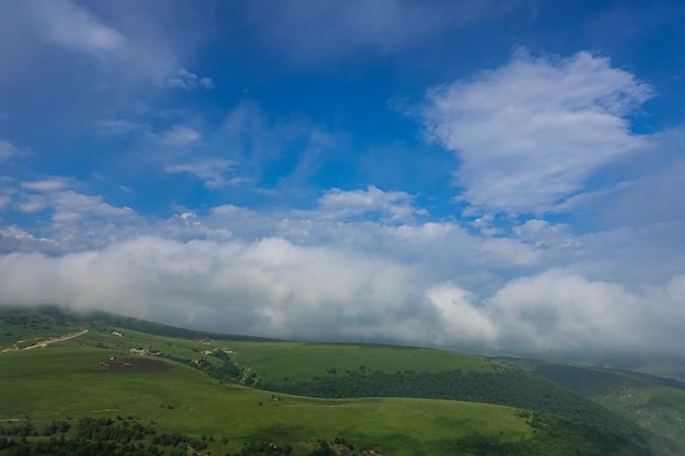 The highmountain road to the tract of JilySu Caucasus KabardinoBalkaria Russia