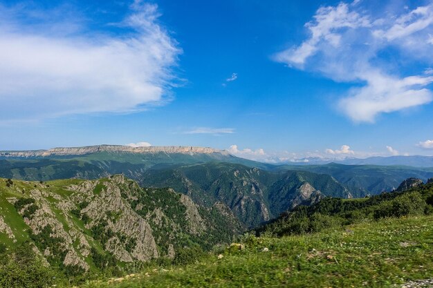 The highmountain road to the tract of JilySu Caucasus KabardinoBalkaria Russia