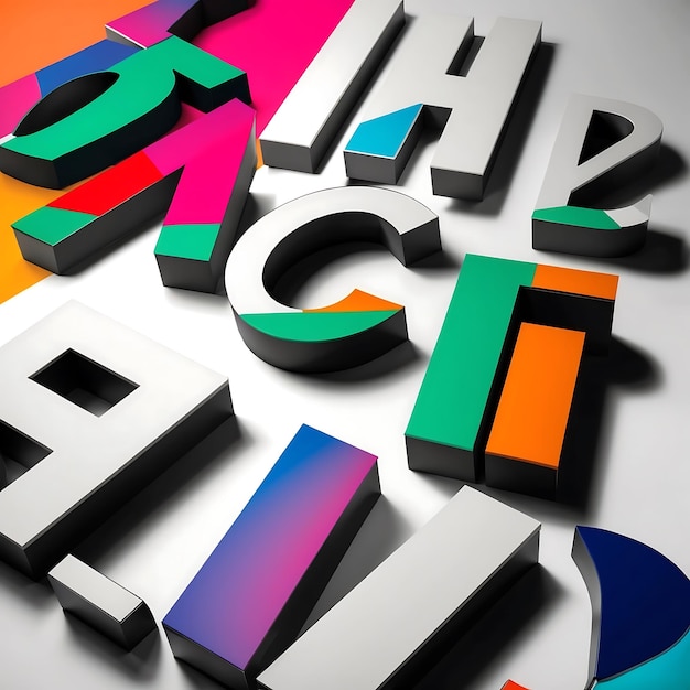 Photo highquality 3d letters images for eyepopping effects