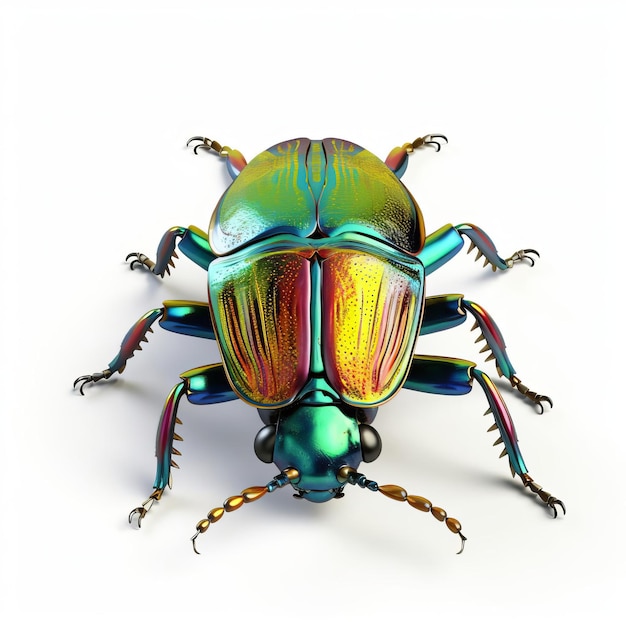 Photo highquality 3d model of a june bug on white background