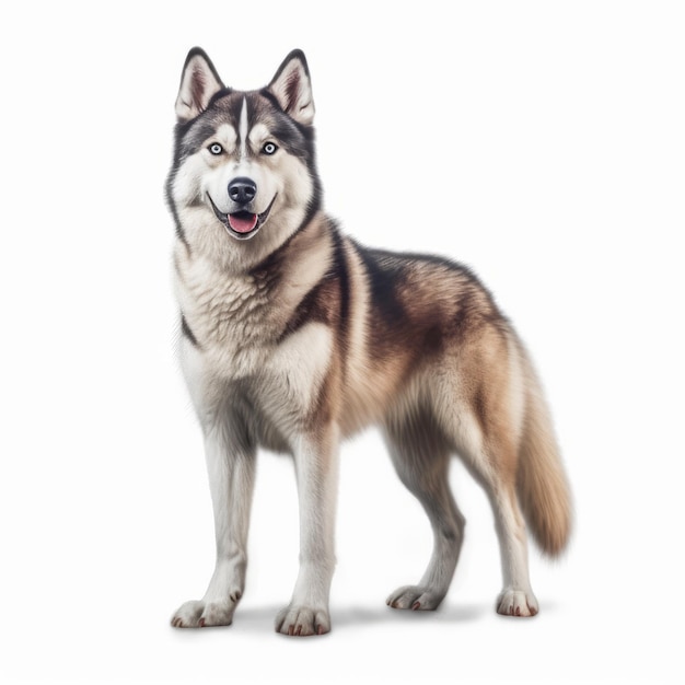 Highquality 8k Digital Drawing Of A Brown Shorthair Siberian Husky